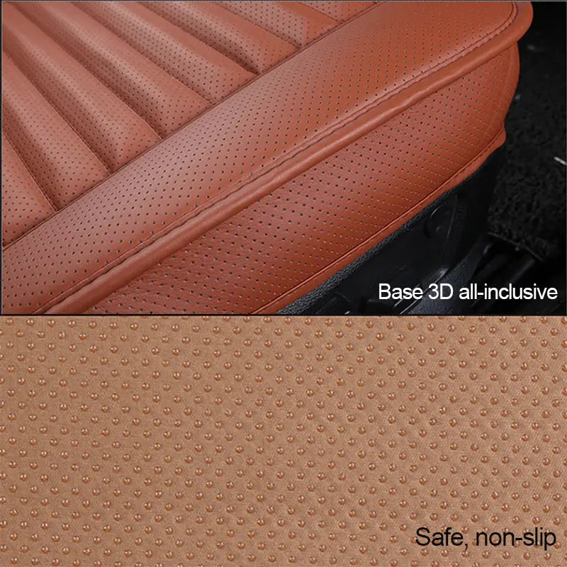 SEAMETAL PU Leather Car Seat Cover Four Seasons Car Seat Protector Pad Mat Automobiles Seat-Cover Cushion for Car Accessories Car Mobile World
