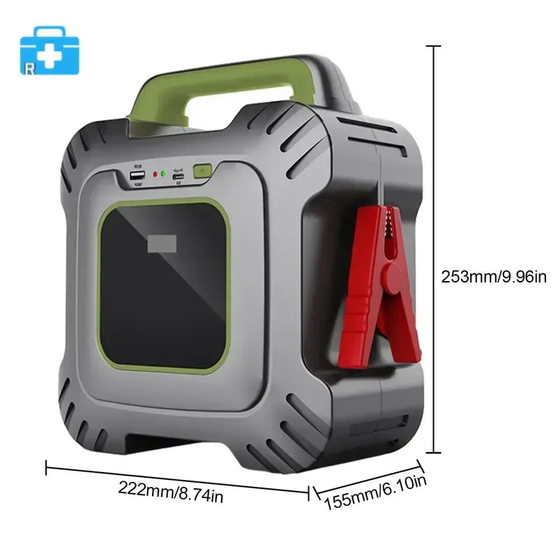 12V Super Capacitor Car Jump Starter, 4000A/1500A Emergency Start Power Supply for Vehicles
