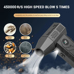 450000RPM Turbo Fan Brushless Motor with LED Light 6000mAh With Charging Display Air Blower Portable Vacuum Cleaner Car Dry Car Mobile World