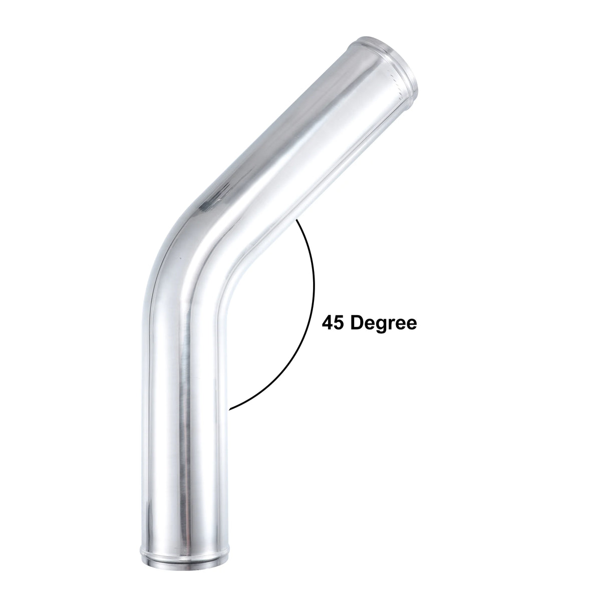 UXCELL 45 Degree Intercooler Pipe 63mm 70mm 76mm OD 300mm 500mm Long Aluminum Alloy Tube Intercooler Pipe Air Intake Tube