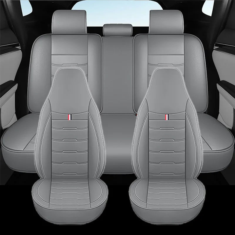 Universal Five-Seater Car Seat Cover with Integrated Headrest Cover Suitable for Most Cars Vehicle Seat Cushion Protector CM World