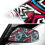 Cartoon Graffiti Painting Car Film Wrap Waterproof Modification Cover Scratches Stickers for Auto Bicycle Motorcycle Skateboard Car Mobile World