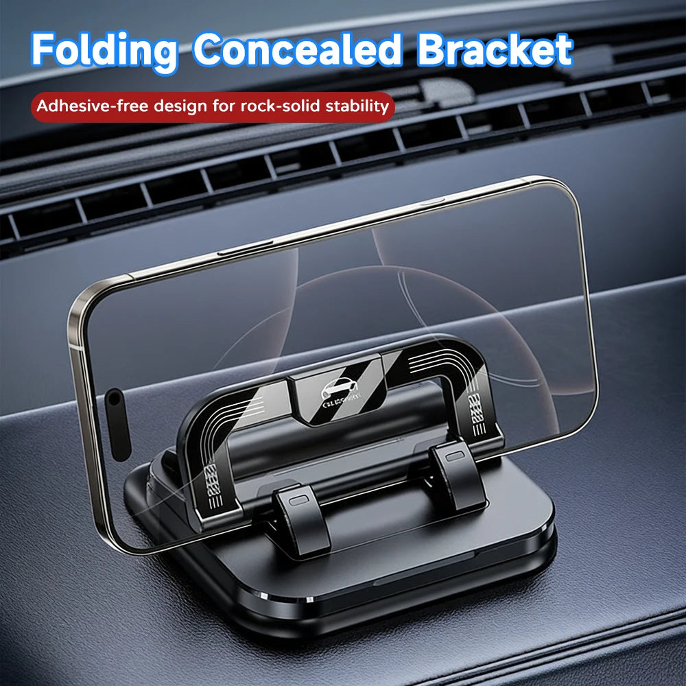 Universal Dashboard Car Phone Mount 360 Degree Rotation Phone Stand Mobile Phone Holder With Number Plate Temporary Parking Card