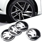 4Pcs 56MM Car Aluminum Logo Wheel Center Hub Caps Stickers For Skoda Octavia A5 3 2 VRS Vision Kodiaq Rapid Fabia VII Superb RS