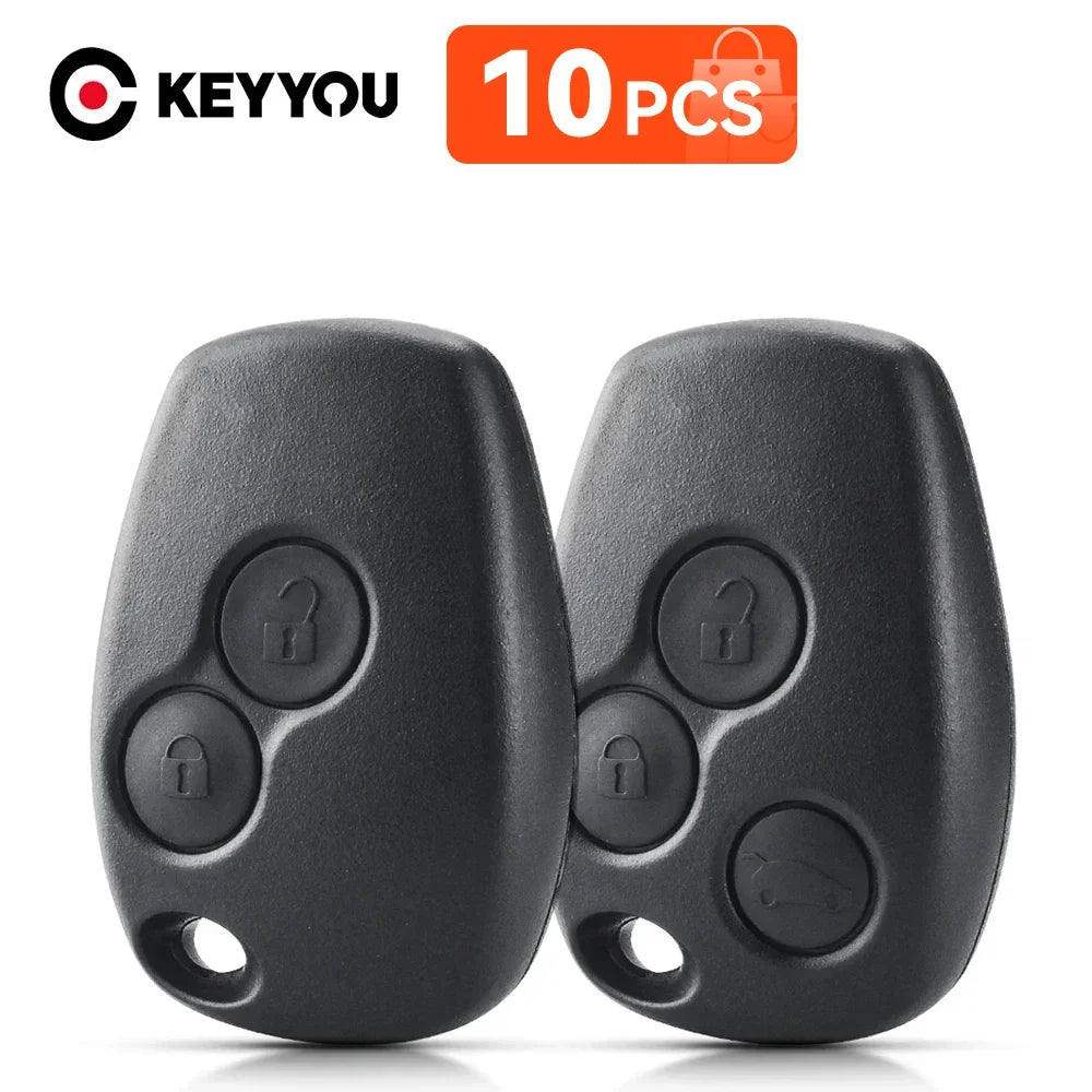 KEYYOU 10PCS New Car Remote Control Key Shell 2/3 Buttons Case For Renault Duster Modus Clio 3 Twingo Dacia Logan Sandero Kangoo CM World