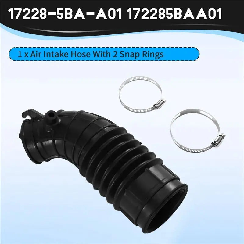 For Honda Civic 2.0L L4 2016-2022 Car Air Intake Hose 17228-5BA-A01 With 2 Snap Rings Rubber Hose Part Number 172285BAA01-M53K