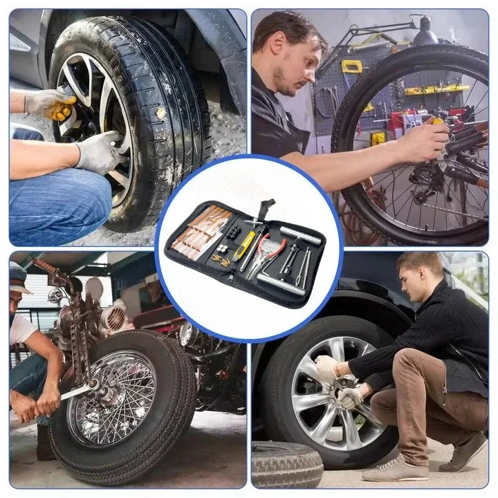 New 33/45Pcs AutoTire Repair Kit Tire Repair Kit Auto Bike Tire Repair Puncture Plug Garage Car Accessories