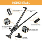Farm Jack 60 in Ratcheting Off Road Utility High Lift Jacks 3 T 6600 LB Ccity Farm Jack for Tractor Truck Car Jeep Black (60 in CM World