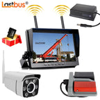 Lastbus Digital Wireless Tower Crane 30x Zoom Monitoring Camera Car Reversing 10.1" Quad DVR Monitor kits For Tower Crane Car Mobile World