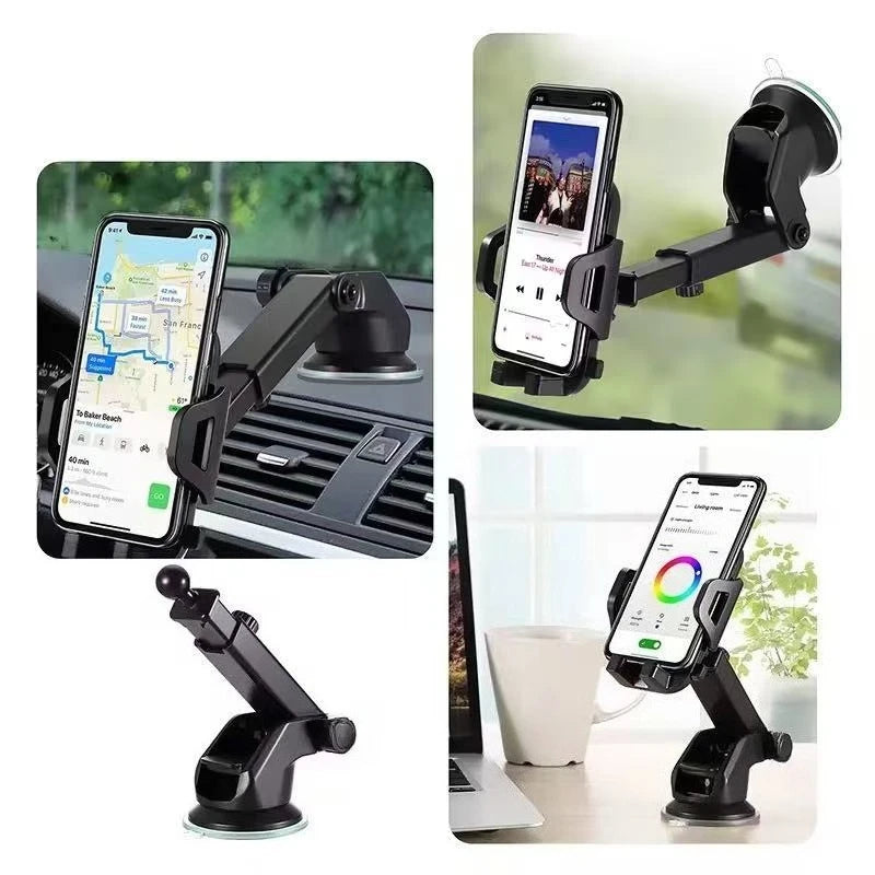 Sucker Car Phone Holder Mount Stand Suction Cup Smartphone Mobile Cell Support in Car Bracket For iPhone Xiaomi Huawei Samsung CM World