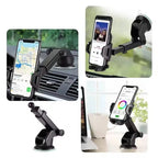 Sucker Car Phone Holder Mount Stand Suction Cup Smartphone Mobile Cell Support in Car Bracket For iPhone Xiaomi Huawei Samsung CM World