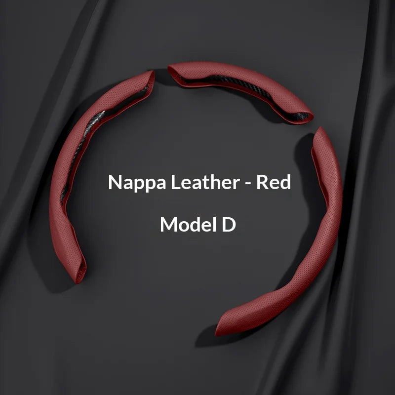 3-piece segmented steering wheel cover, Nappa non-slip and dirt-resistant, universal car accessory