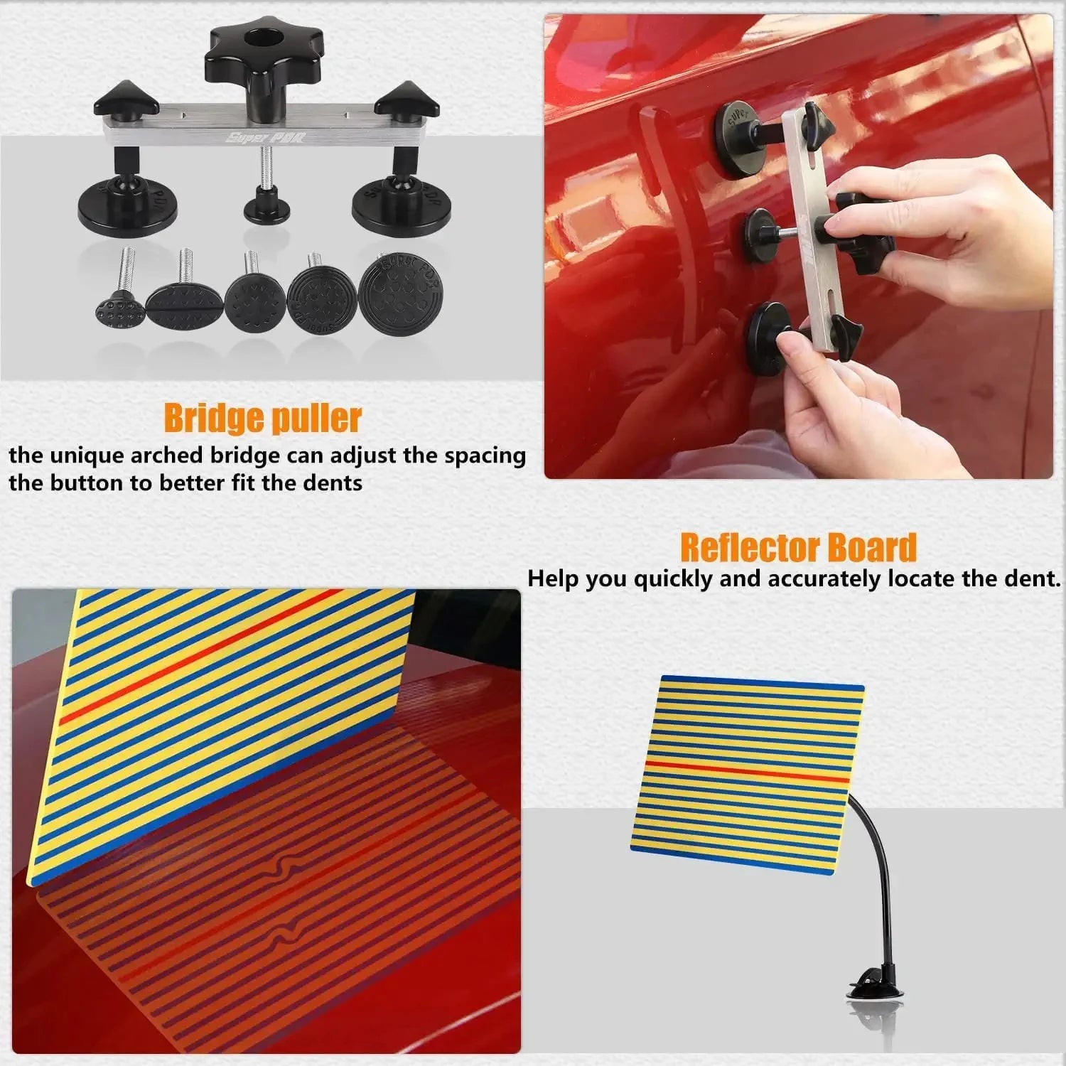 Auto Paintless Body Dent Removal Kits Car Dent Repair Tools Automotive Dent Remover Suction Cup Dent Puller Tool Kit for Car CM World