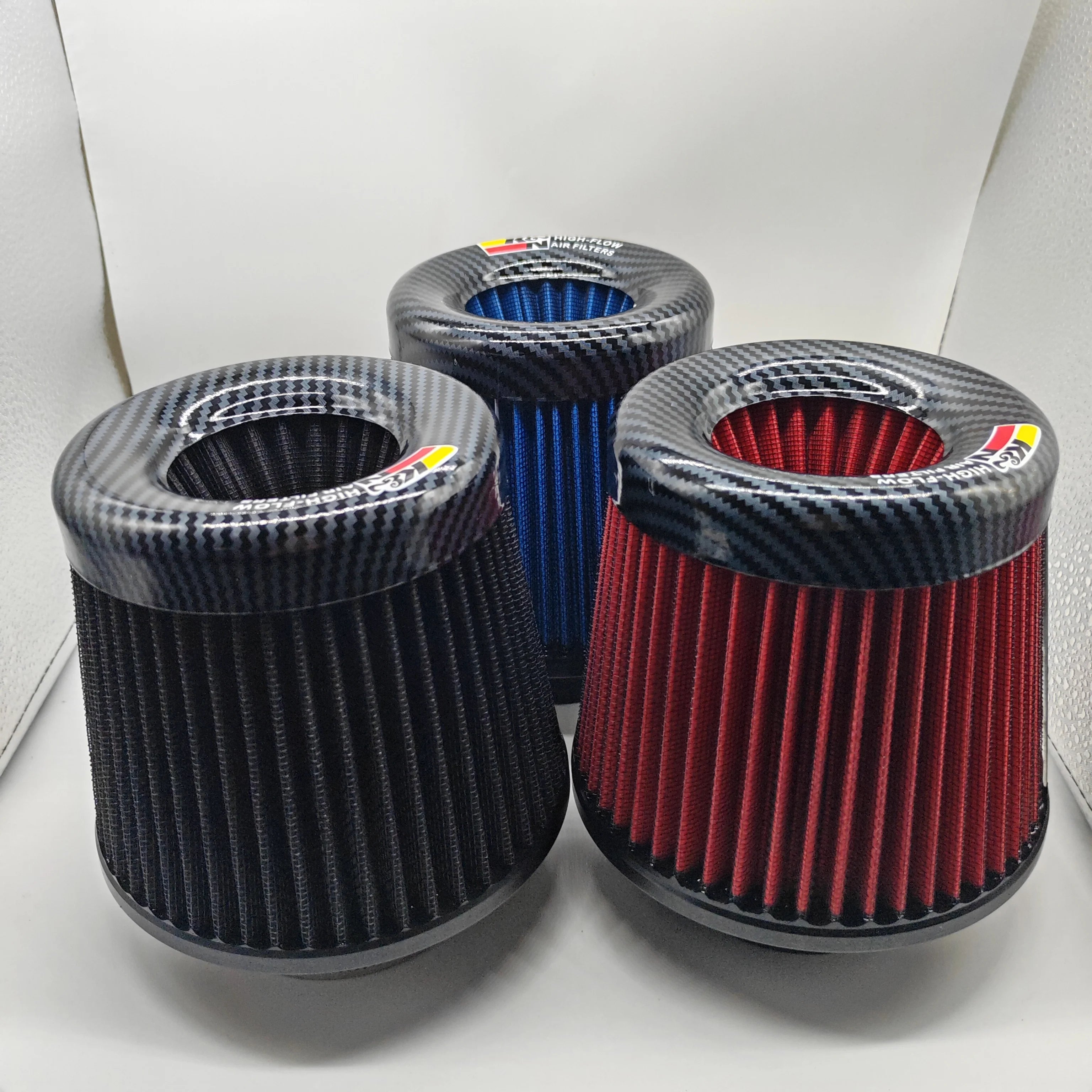 KN Intake Air Filter 3 Inch 76mm Car motorcycle Universal High Flow Air Filter Mushroom Head for KN Big Horsepower Performance CM World