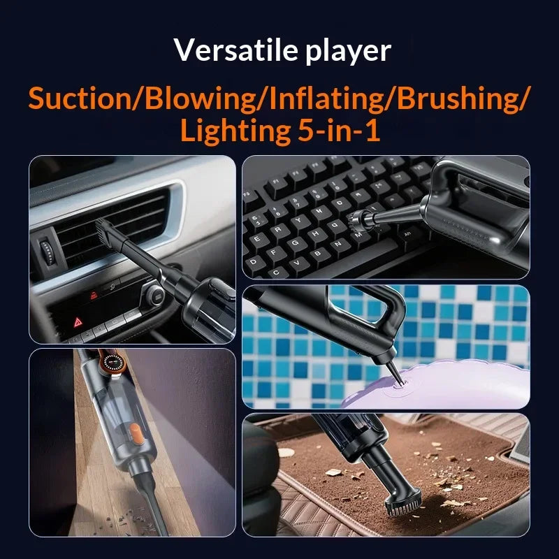 Car Vacuum Cleaner Wireless One-Button Dust Dump High-Power Portable Vacuum Cleaner Large Suction Mini Handheld Cordless Car Mobile World
