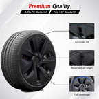Wheel Covers 19 Inch for Tesla Model Y 2024 Hubcaps Compatible Tesla Model Y Accessories 2024 2023 2022 2021 4 Pcs Rim Protector CM World