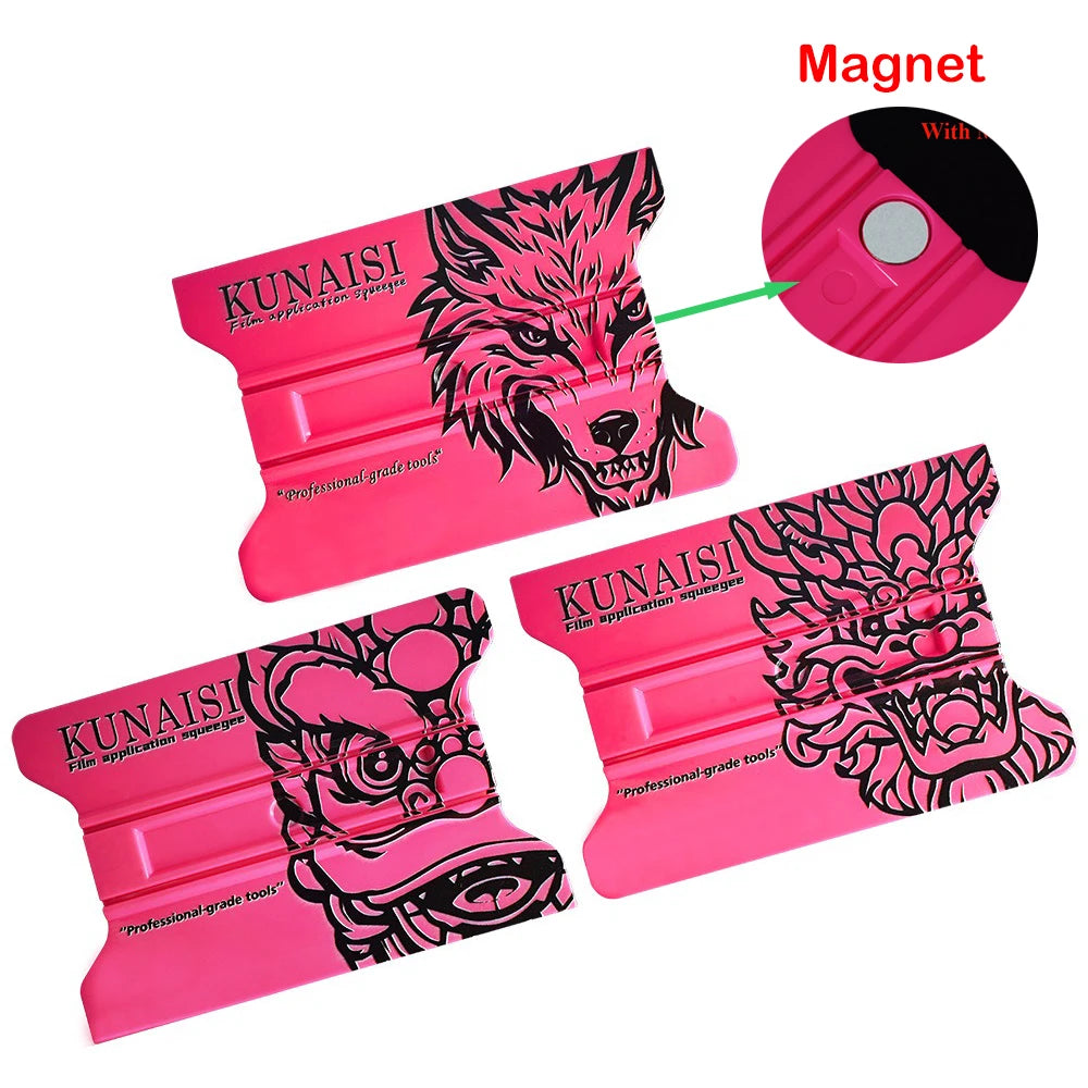ALIWRAP China-Chic Magnetic Window Tint Felt Squeegee Scraper Car Vinyl Film Wrap Installation Tool Air Bubble-Free Applicator Car Mobile World
