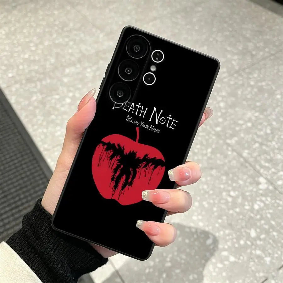 Phone Cover Case for Samsung Galaxy S26 Ultra S24 S10 S9 S25 Plus S23 S24+ S25+ S20 Note 20 8 9 10 S26+ S21 FE DEATH NOTE