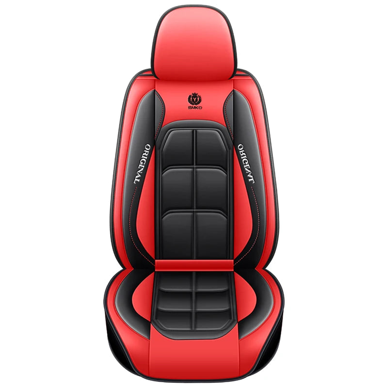 Universal Auto Seat Cover All-inclusive Four Seasons Anti-slip Dirt-resistant PU Leather Car Seat Cushion for Most Car Models Car Mobile World