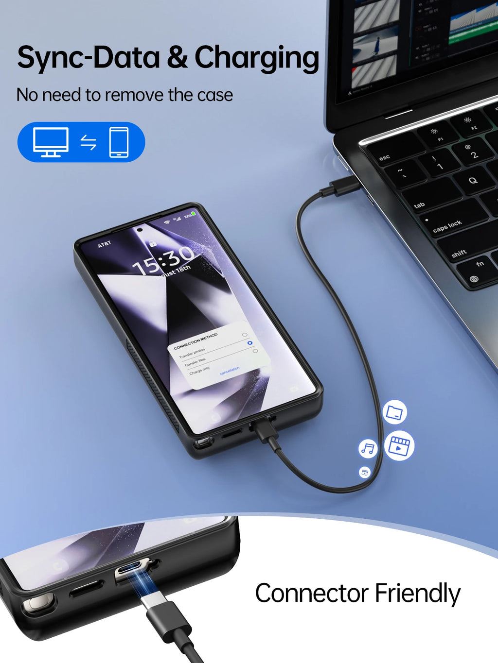 NEWDERY 10000mAh Magnetic Battery Charger Case for Samsung Galaxy S25 Ultra Battery Pack Portable Wireless Power Bank Case