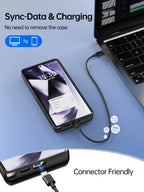 NEWDERY 10000mAh Magnetic Battery Charger Case for Samsung Galaxy S25 Ultra Battery Pack Portable Wireless Power Bank Case
