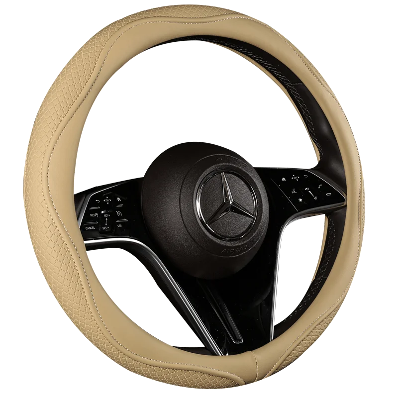 Car Anti-Slip Leather Steering Wheel Cover Universal Car Steering Wheel Protective Cover Fashion Style 38cm Sport Style Cool CM World