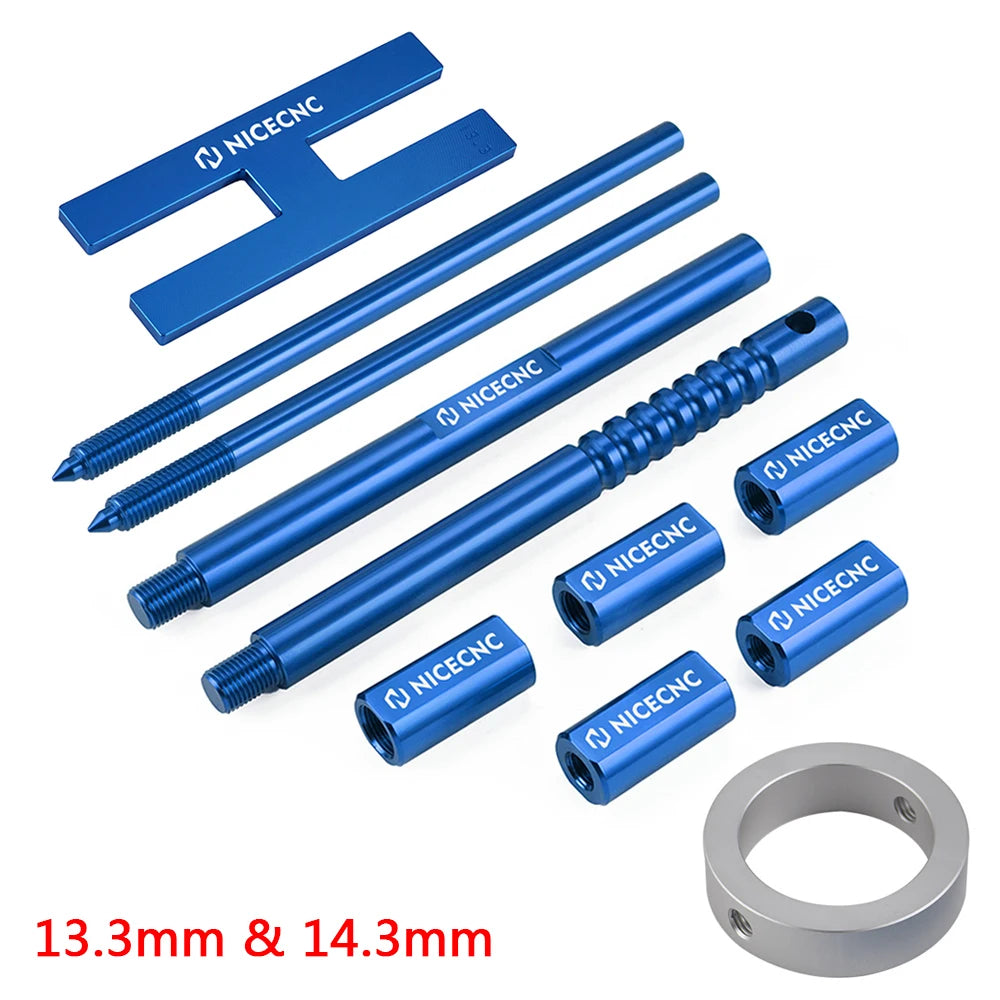 NICECNC Motorcycle Double Ended Fork Cartridge Damper Rod Holding Plate Tool for 13.3/14.3mm Cartridge Rod for KTM Honda Yamaha CM World