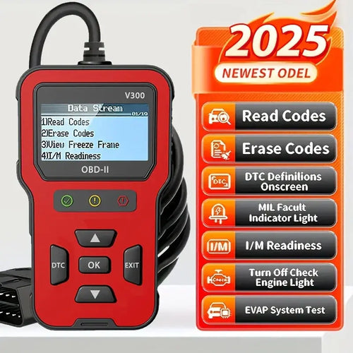 2025 Newest Model OBD2 Scanner Diagnostic Tool - Complete Fault Code Reader, Clear Error Codes, Data Stream, I/M Readiness Car Mobile World