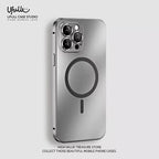 Aluminum Metal Frame Magnetic Case For iPhone 13 12 14 15 16 17 Pro Max For Magsafe Wireless Charging Lens Film PC Back Panel