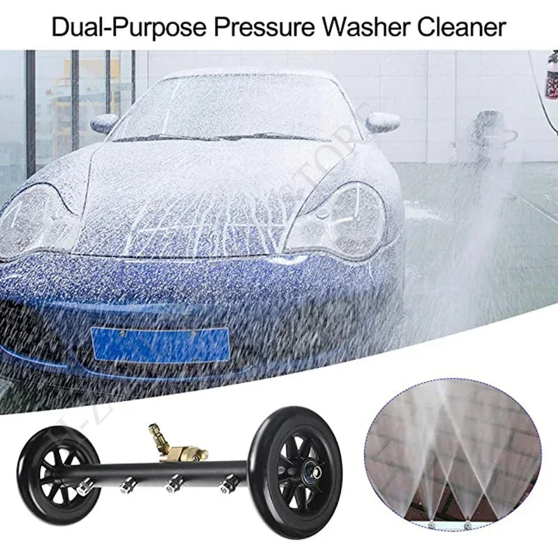 5000PSI car chassis high pressure washer 16 inch electric car washing locomotive bottom water broom with 2 extension rods CM World