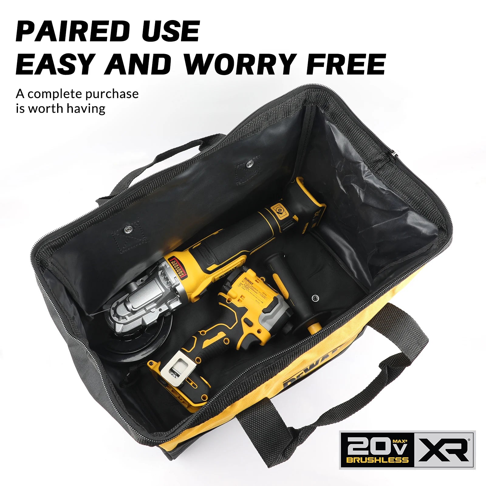 Dewalt DCF850 DCG405FN Rechargeable Cordless electric screwdriver 125mm  Angle Grinder Maintenance Cutting Machine Tool Combo CM World
