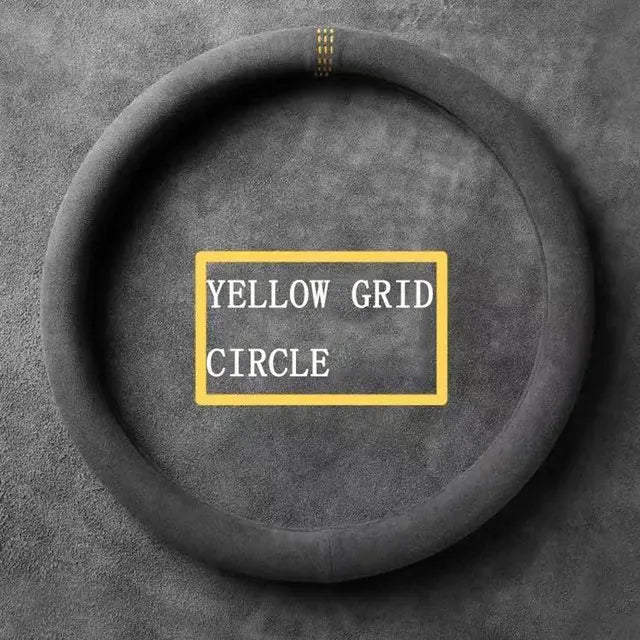 Suede Cover for All Seasons Car Steering Wheel Cover Ultra-thin Non-slip D-shaped Round Breathable Auto Steering Wheel Protector CM World