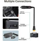 XT60 Car Charging Cable( 10FT) 12V/24V Power Supply Adapter Connector For Anker SOLIX C300/C1000/F2000, Ecoflow Delta 2