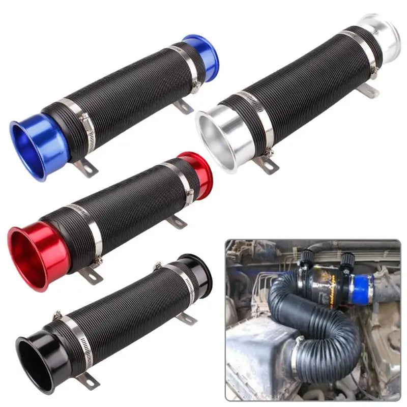 〔Vic〕Flexible Car Air Intake Hose, 3-inch Cold Air Intake Pipe with Bellmouth CM World