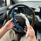 Universal Car Steering Wheel Cover Anti-slip Bright Gloss Carbon Fiber Texture Steering Wheel Decoration Accessories 14.5-15inch