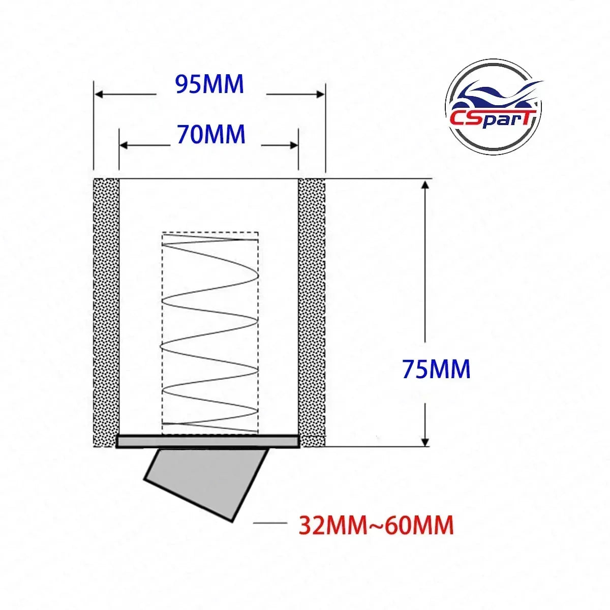 32mm 35mm 38mm 42mm 44mm 58mm straight Neck Foam Air Filter Sponge Cleaner Moped Scooter Dirt Pit Bike Motorcycle RED Kayo BSE CM World