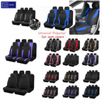 AUTO PLUS Sports Universal Polyester Car Seat Cover Set Fit Most Car Plain Fabric Bicolor Stylish Car Accessories Seat Protector CM World