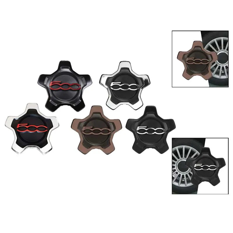 16 inch Hubcap Cupping For Fiat 500x Wheels Centre Hub Caps Set Dust Cover Wheel Hub 735626312 735626311Silver/Black/Red