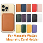 Magnetic Card Holder Leather PU Card Sleeve ID Card Holder Mobile Phone Back Sticker Bag For Magsafe iPhone 17 Card Holder Cover