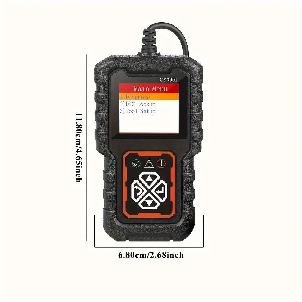 Car OBD2 Scanner Diagnostic Tool Code Reader, Car Voltage Tester Engine Fault Code Scanner, Charging Tester Diagnostic cy3001B Car Mobile World
