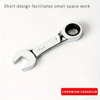 Mini Dual-purpose Ratchet Wrench Short Handle Labor-saving Ratchet Wrench Adjustable Auto Repair Hardware Ratchet Spanner Tool