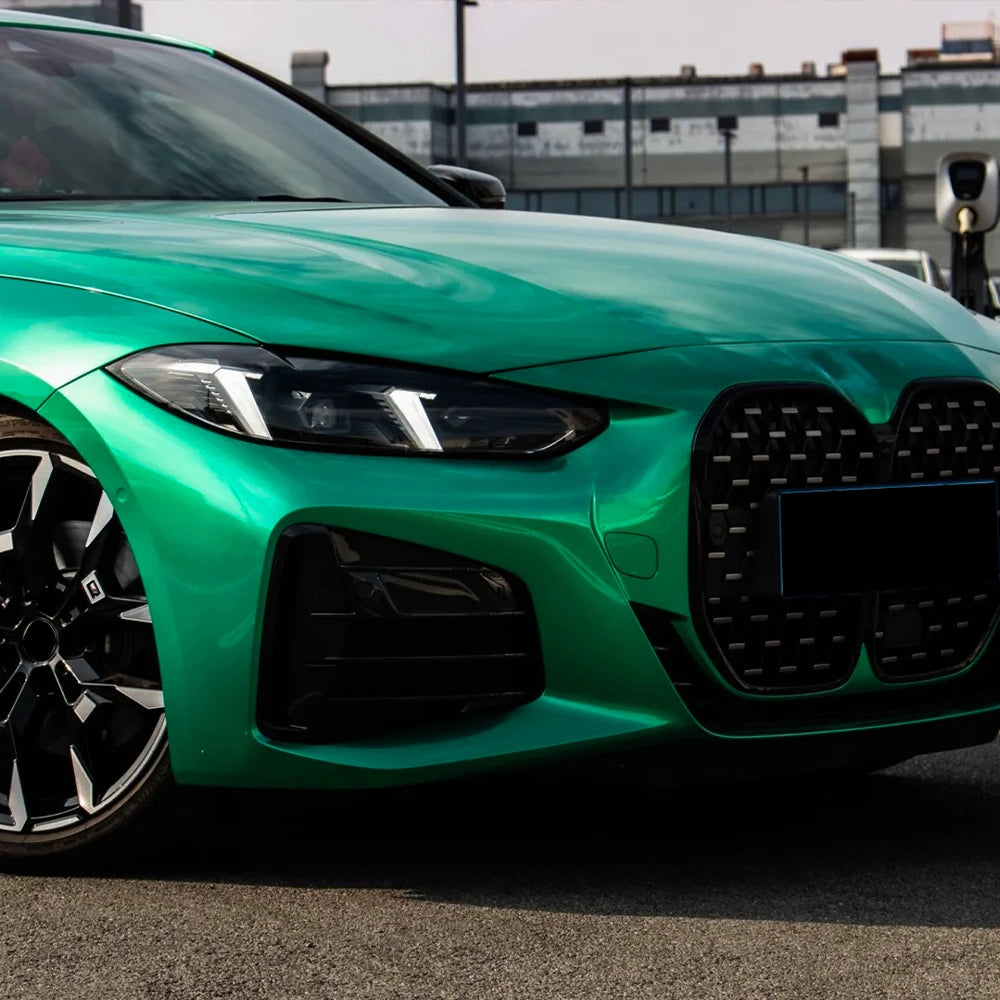 High Glossy PET Isle of Man Green Metallic Vinyl Wrap Film Waterproof Car Stickers Adhesive Vinyl Auto Motorcycle Accessories