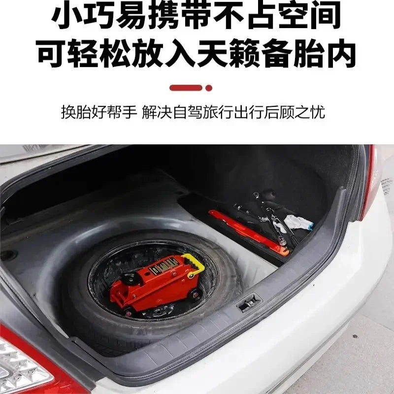 Durable 135-430mm Small Mini Horizontal Hydraulic Jack Car SUV2.5 Tons on-board Tool