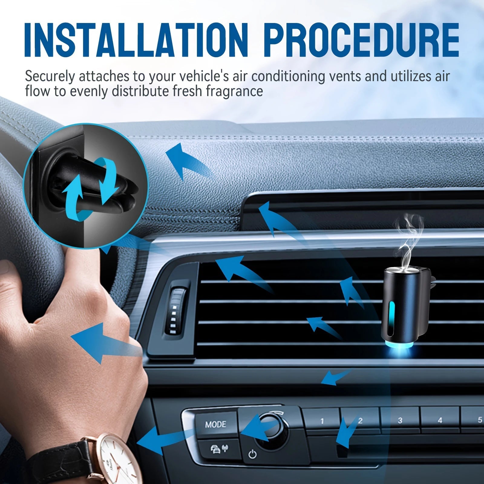 Car Diffuser Purifier Essential Fragrance Aroma AI Air Aromatherapy Humidifier Freshener Perfume Oil Mounted Ionizer Generator CM World