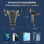 Universal Gravity Mobile Car Phone Holder Car Air Vent Mount Cradle Bracket CellPhone Stand Support For iPhone For Samsung etc. CM World