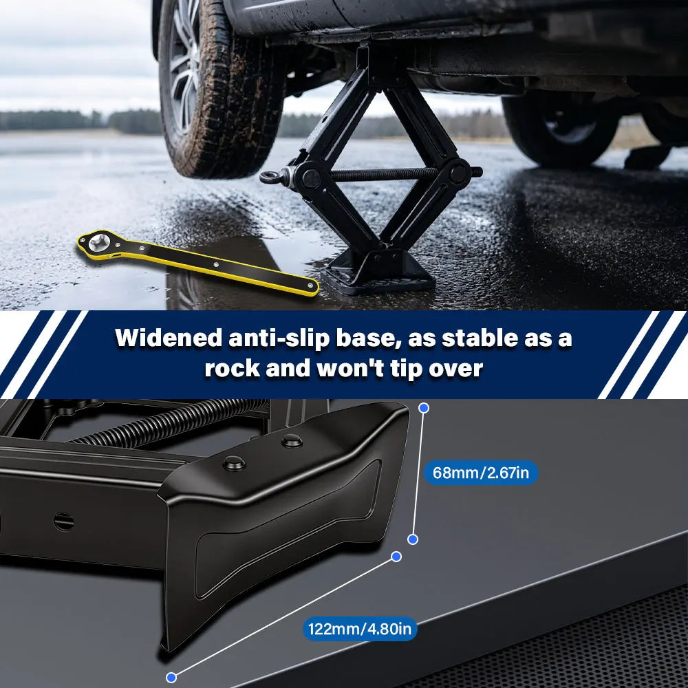 2.5T 1.5T car jacks 2 in 1 Manual Lift Jack Car Repair Tool Lifting Tool with Labor-saving Ratchet Wrench Foldable Jack for Car