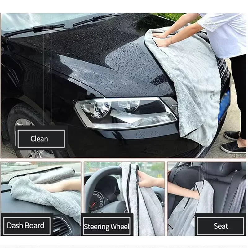 Microfiber Car Washing Towel Ultra-Soft Car Cleaning Towels High Absorbent Drying Cloth Wash Towel for Car Detailing CM World