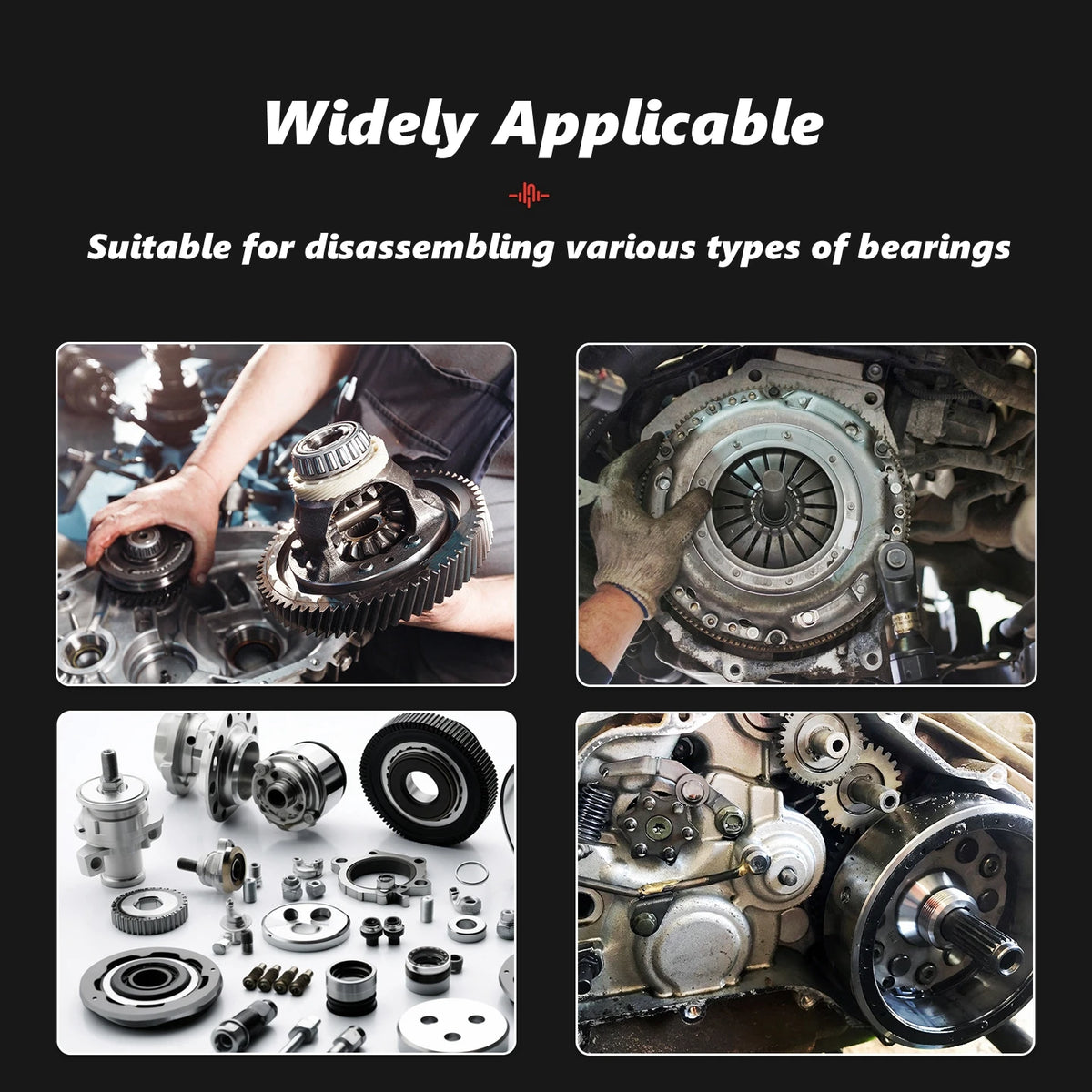 5Pcs Internal External Slide Hammer Puller Set Wheel Axle Bearing Remover Auto Car Front Rear Bearing Extractor Repair Tool