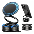 360° Foldable Magnetic Phone Mount! 2025 New Vacuum Suction Cup, Ultra-Strong Adsorption Alloy Bracket for Cars & Desktops CM World