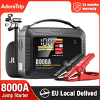 AdoreTrip NEW 8000A Car Jump Starter Power Bank Heavy Duty  Air Pump Car Battery Emergency Boosters Starting Device Car Starter